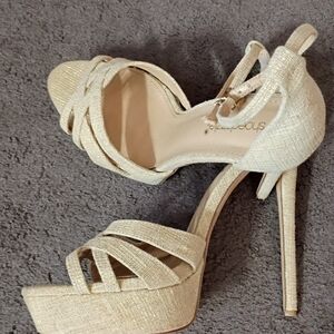 Elegant Cream High Heels Size 12